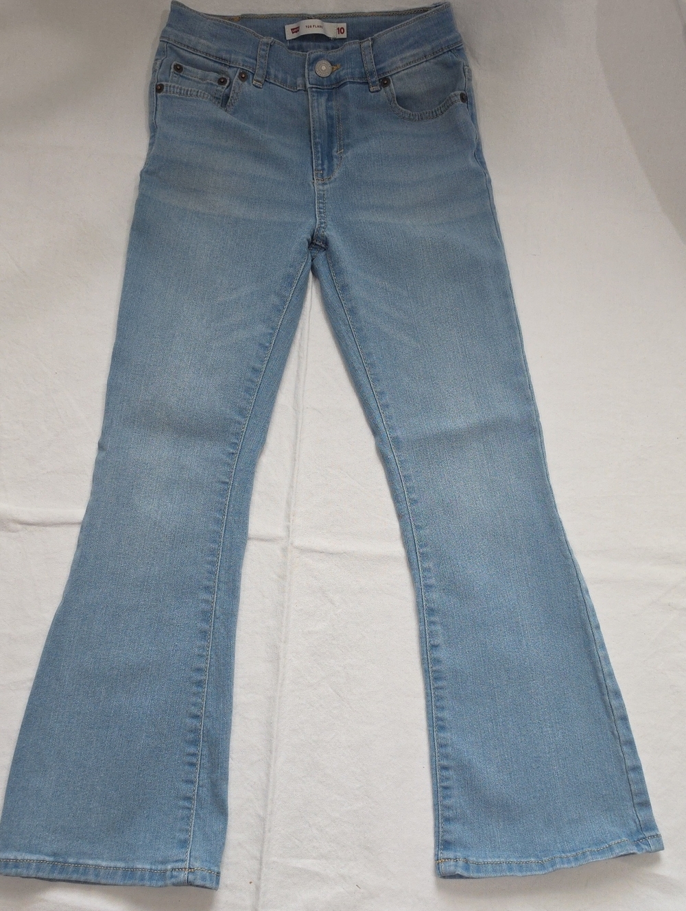 Levi's Girl's Light Blue Flare Jeans - Girl's Wide Leg